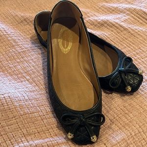 Elie Tahari quilted black, ballet flats